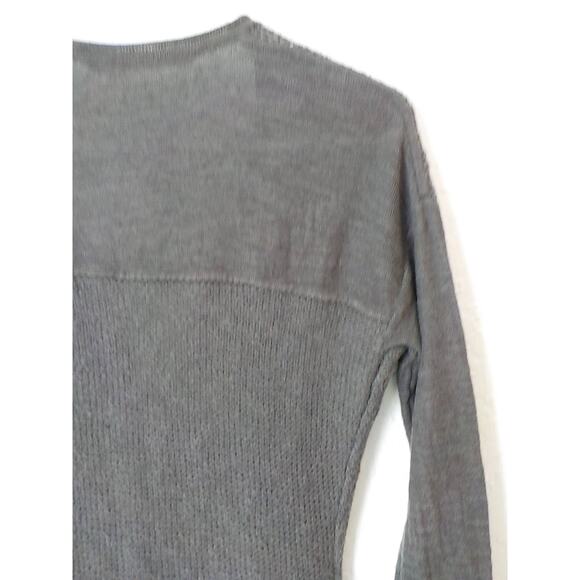 Athleta Women XXS Brown Knit Open Cardigan Cotton Linen Long Sleeves Mid Length - Picture 6 of 11